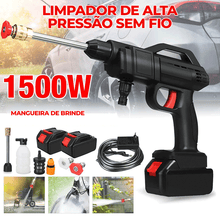 Carregar imagem no visualizador da galeria, Lavadora Jato de Alta Pressão Sem Fio 1500W Bateria 18V