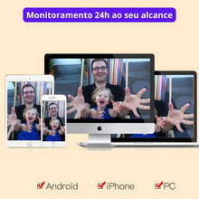 Carregar imagem no visualizador da galeria, Câmera CFTV C/ Sensor de Movimento FullHD 4K a Prova D'água