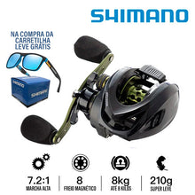 Carregar imagem no visualizador da galeria, Carretilha Shimano 7:2:1 - 8kg Drag + Óculos Pescador Grátis
