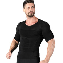 Carregar imagem no visualizador da galeria, Camiseta Modeladora Compressão Masculina SlimFIT
