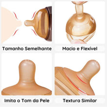 Carregar imagem no visualizador da galeria, Mamadeira de Silicone Anti-Asfixia e Antibacteriana - Simulador de seio
