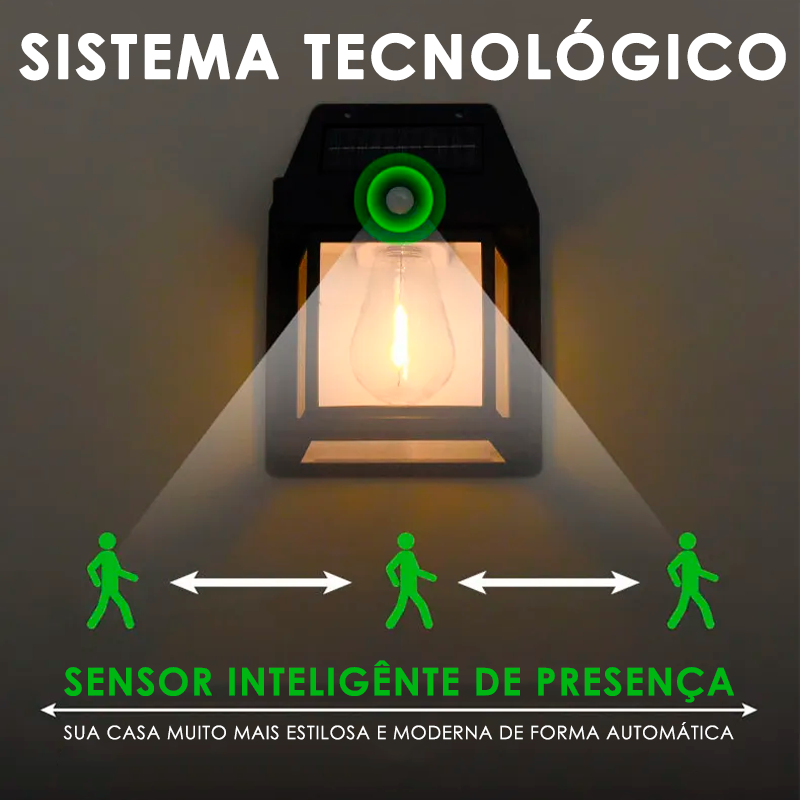 Refletor Solar Ecolux com Detector de Movimentos (Compre 1 Leve 2)